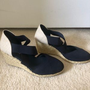 Ralph Lauren Navy Espadrilles wedges